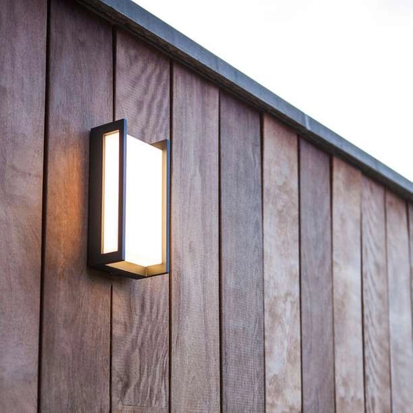 Elewacyjna LAMPA ścienna QUBO 5193001118 Lutec prostokątna OPRAWA metalowa LED 18W 3000K outdoor IP54 szara