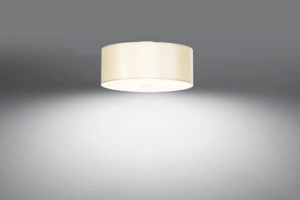 LAMPA sufitowa SL.0759 plafon OPRAWA abażurowa okrągła biała