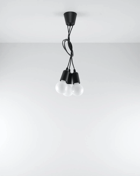LAMPA wisząca SL.0573 industrialna OPRAWKA zwis pająk czarna