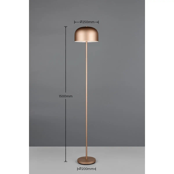 Ściemnialna lampa podłogowa JEFF R49151165 LED 2,5W 3000K dotykowa zasilanie USB brązowa