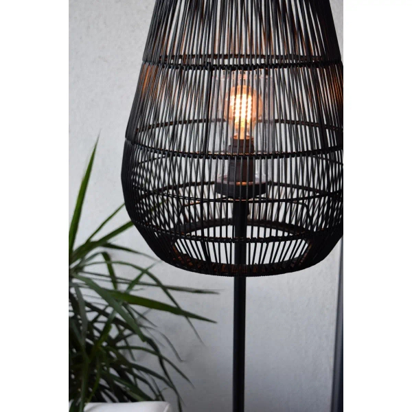 Podłogowa lampa do salonu NERIDA 03845/81/30 IP44 czarny