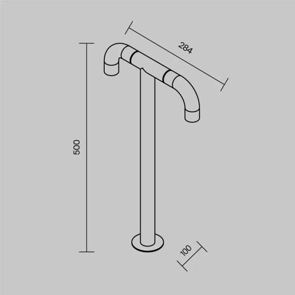 Ogrodowy słupek zewnętrzny Sleek O477FL-L4GF3K LED 4W 3000K IP65 grafit