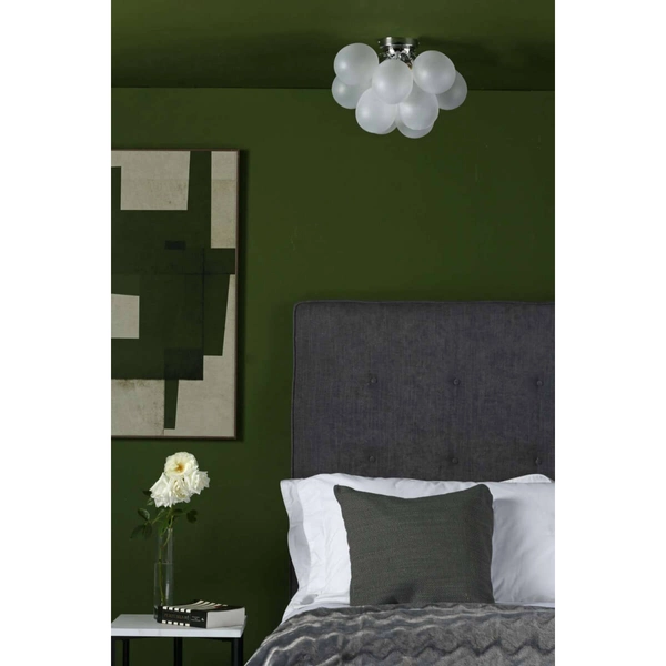 Molekułowa lampa sufitowa Bubbles BUB5202 bańki biały chrom