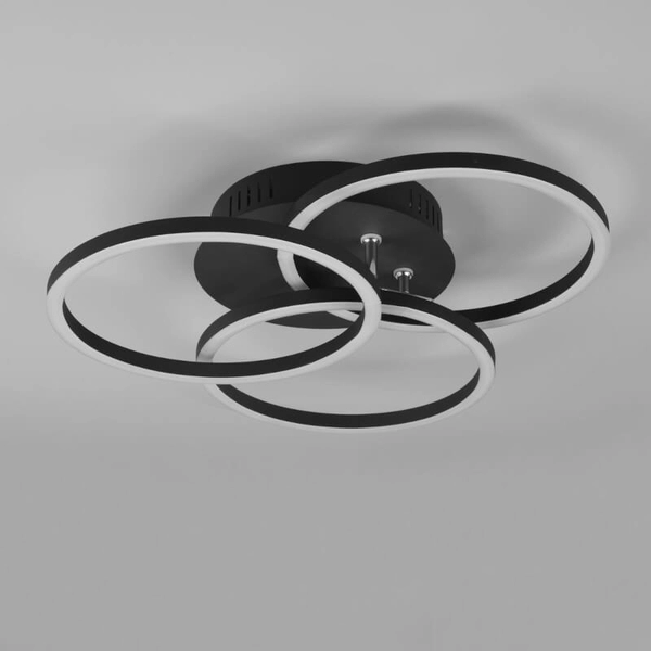 Potrójna lampa sufitowa CIRCLE R62823132 LED 27W 2700-6500K z pilotem czarna