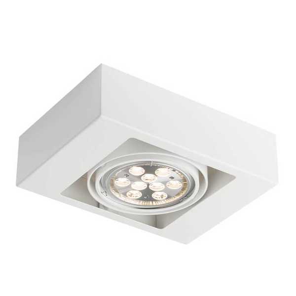 Spot LAMPA sufitowa KOGA 7115 Shilo natynkowa OPRAWA prostokątna metalowa do łazienki biała