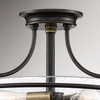 Przysufitowa lampa Griffin QZ-GRIFFIN-SFS-C-PNAB Quoizel przezroczysty brązowy