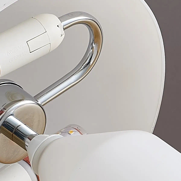 Designerska lampa stołowa Belfugo MT1234-250 WHITE Step szklany grzybek biały