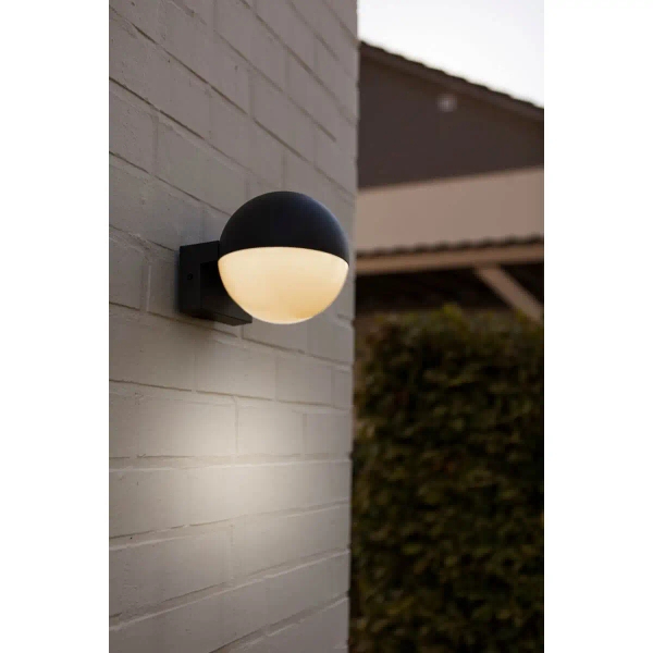 Kulista lampa elewacyjna LOOMA 5138001118 kula metalowa IP54 biała szara