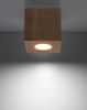 Downlight LAMPA sufitowa Quad SL.0493 Sollux drewniana OPRAWA w stylu skandynawskim kostka