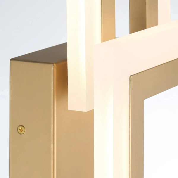 Prostokątny kinkiet ścienny Inizio QN-INIZIO-1W-BG LED 20W 3000K złoty