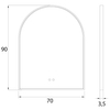 Łazienkowe lustro MIRROR W0386 LED 26W 3000-5000K IP44 złote