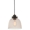 Wisząca lampa nad stół L&-180954 Light& szklany klosz dymiona czarna