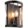 Metalowy kinkiet Heston 61499 Endon lampion tuba świeczka czarna