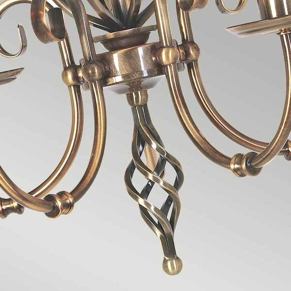 Łańcuchowy żyrandol Artisan ART5-AGD-BRASS Elstead do jadalni mosiądz