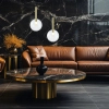 Kulista lampa wisząca NIKO GOLD ML0328  do jadalni kula złota