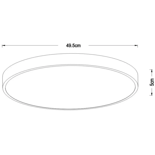 Sufitowa lampa okrągła UNAR 79185/50/31 Lucide LED 36W 2700K biały