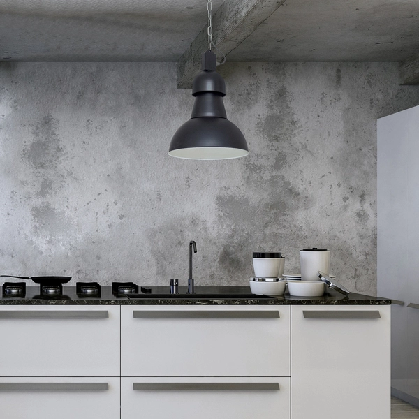 Retro lampa wisząca High-Bay 5067 metalowa na łańcuchu