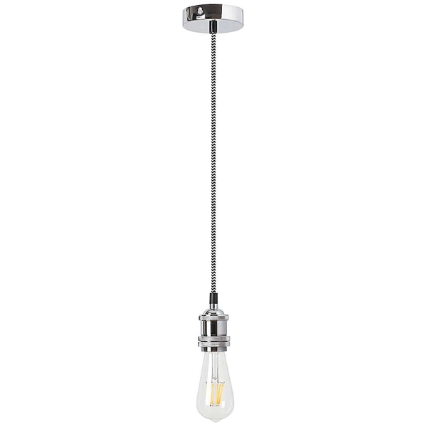 LAMPA wisząca FIXY 1411 Rabalux metalowa OPRAWKA na żarówkę zwis kabel chrom