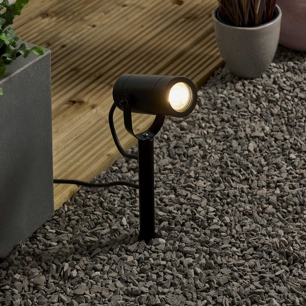 Ogrodowa lampa gruntowa Palin 75438 Saxby IP44 czarna
