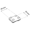 Łącznik prosty do szyny magnetycznej Komatsu 6042 minimalistyczny czarny