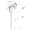 Regulowany słupek do ogrodu Unite 108639 Marslojd LED 3W 3000K IP44 czarny
