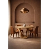 Stół okrągły do jadalni SHANGRI metalowy designerski 5900168837263