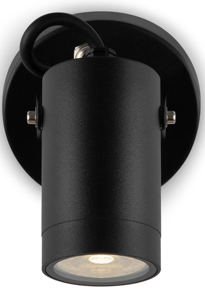 Lampa ścienna elewacyjna Scope O025WL-01B regulowana tuba czarna