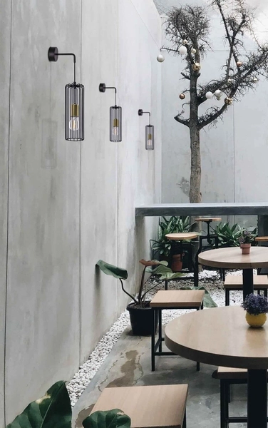 Lampa ścienna Fabia K-4939 industrial czarny złoty