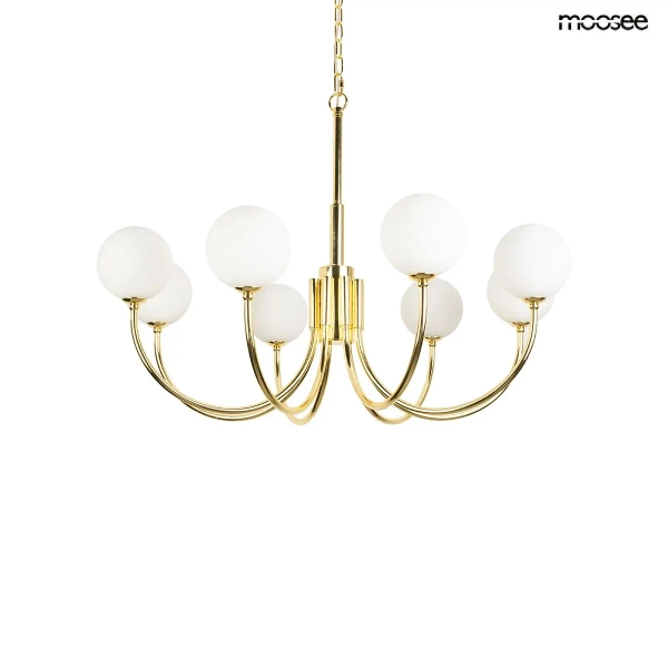 Molekułowa lampa wisząca GRACIA biała złota MSE1501100581 8xLED 17W 3000K kule