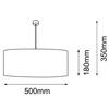 Wisząca lampa Lamego 5184 Shilo zwis owalna do kuchni czarna