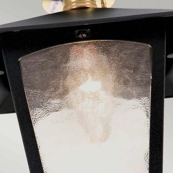 Sufitowa lampa zewnętrzna York BL6C-BLACK szklana metalowa czarna