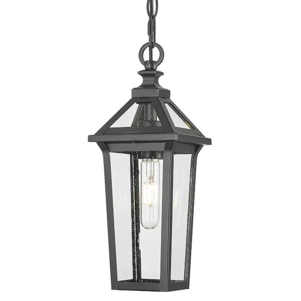 Wisząca lampa salonowa Zurich P01623BK Cosmolight metal IP23 szkło czarny