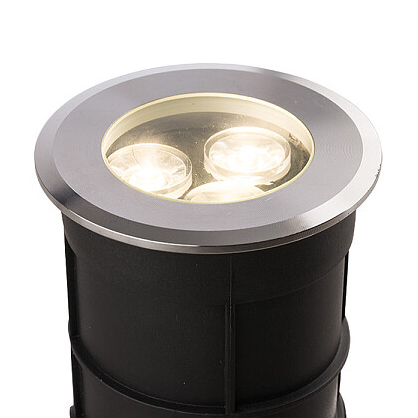 Okrągła lampa najazdowa PICCO 9104 LED 3W 3000K srebrna IP67
