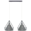 Loftowa LAMPA wisząca 8803/2 ZWIS - 08 Elem metalowa OPRAWA druciany ZWIS piramidy szare