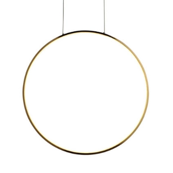 Okrągła wisząca lampa Mirror LP-999/1P S GD Light Prestige zwis LED 3000K 35W IP44 złoty