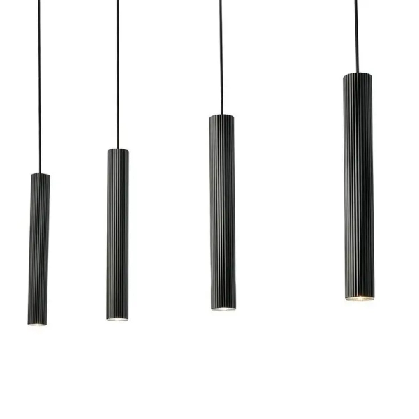 Lampa wisząca nad wyspę Vico 2412143003 metalowa tubki czarne