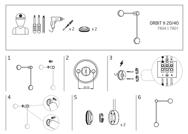 Sufitowa LAMPA nowoczesna ORBIT 7804 Nowodvorski ścienne sticks czarne