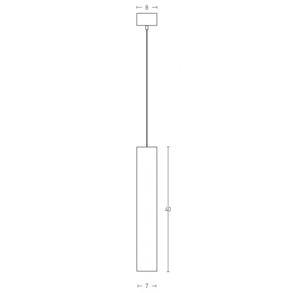 Podłużna wisząca lampa 22214 cylindryczna tuba drewniana czarna