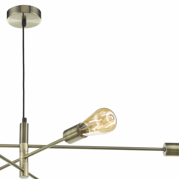 Molekułowa lampa wisząca Alana ALA0675 Dar Lighting sticks mosiądz