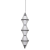Wisząca lampa Fuente PND-34395-3V-BK LED 45W 3000K czarny przezroczysty