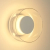 Kinkiet ścienny art deco DONUT ST-5072W biały szklany metalowy LED 6W do sypialni