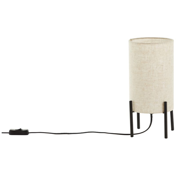 Stołowa lampa tuba Fairhill 93151/76 abażurowa beż czarna