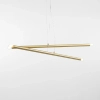 Modernistyczna lampa wisząca TUBO 1072L40 do salonu mosiądz