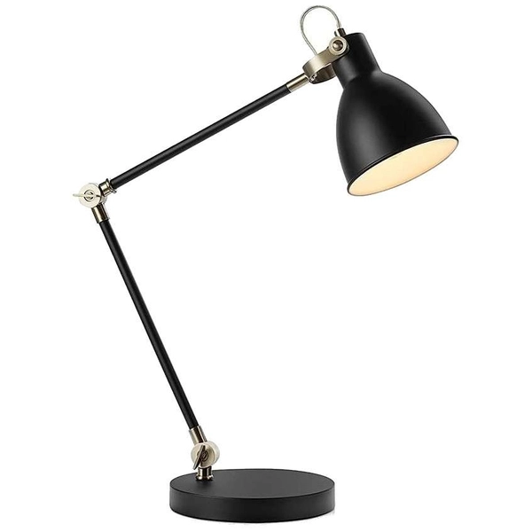 Stołowa LAMPA loftowa HOUSE 107739 Markslojd metalowa LAMPKA biurkowa stojąca cyna czarna
