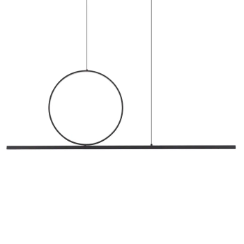 Ringowa lampa wisząca LINEO LED 11879 LED 39W 3000K czarny