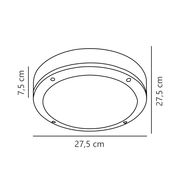 Okrągła lampa sufitowa Desi 77646003 IP44 na zewnątrz czarny