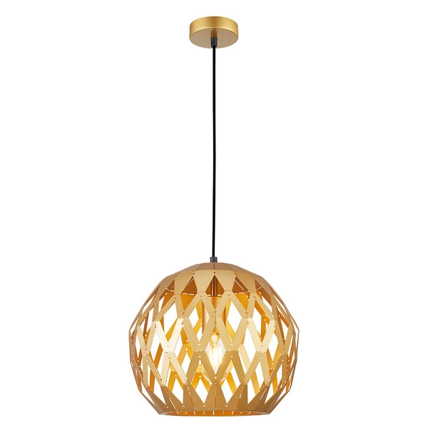 Złota lampa wisząca Hilo klatka nad kuchenną wyspę ball