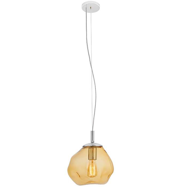 LAMPA wisząca AVIA S 10416115 Kaspa szklana OPRAWA zwis bursztynowy