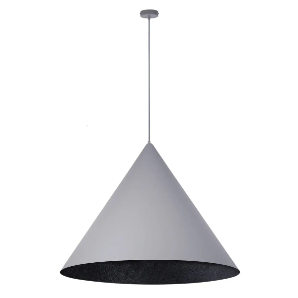 Skandynawska lampa wisząca VESUVIO 41055 stożek szary czarny