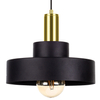 Loftowa LAMPA wisząca KET895 okrągła OPRAWA metalowy zwis czarny złoty